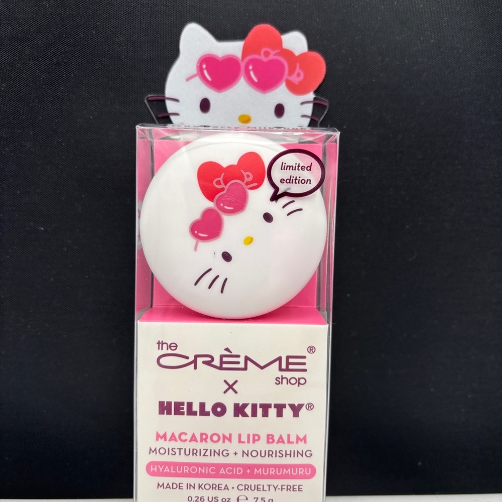 The Crème Shop x Hello Kitty Macaron Lip Balm - Limited Edition White